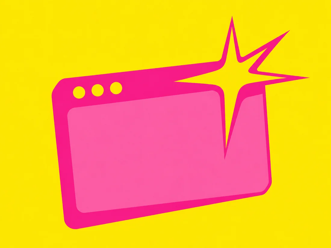A sparkling browser window — a bespoke clinic website